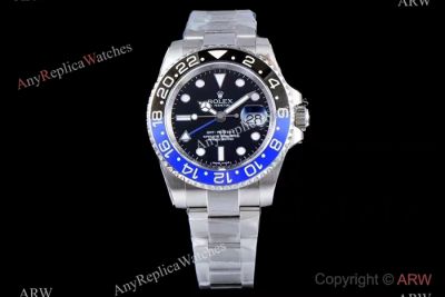 JF Factory Real Swiss ETA2836 Rolex GMT-Master II Batman Rolex Replica Watch